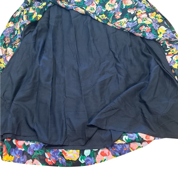 Anthropologie The Somerset Strapless Maxi Dress Size XL Blue Pattern Pockets - Picture 10 of 14